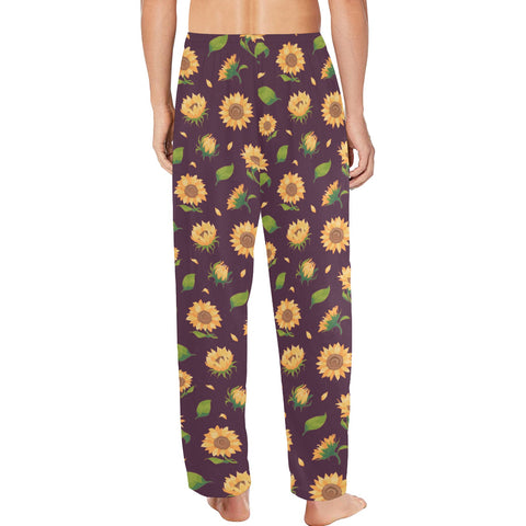 Sunflower-Mens-Pajama-Dark-Purple-Model-Back-View