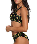 Happy-Avocado-Womens-Bikini-Set-Black-Model-Side-View
