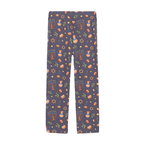 Hanukkah-Mens-Pajama-Charcoal-Front-View