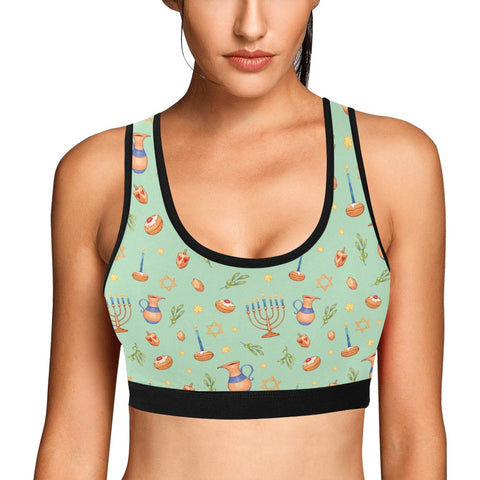 Hanukkah-Womens-Bralette-Pastel-Green-Model-Front-View