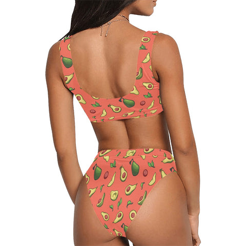 Happy-Avocado-Womens-Bikini-Set-Orange-Model-Back-View
