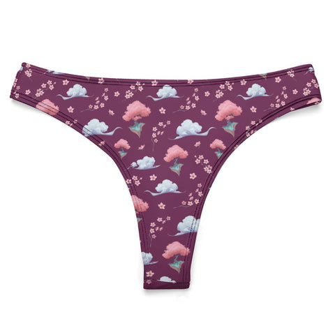 Sakura-Tree-Womens-Thong-Magenta-Product-Front-View
