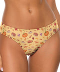 Thanks-Giving-Women's-Thong-Yellow-Model-Front-View