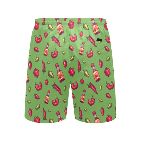 Spicy-Mens-Swim-Trunks-Light-Green-Back-View