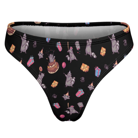 Birthday Raccoons Women's Thong
