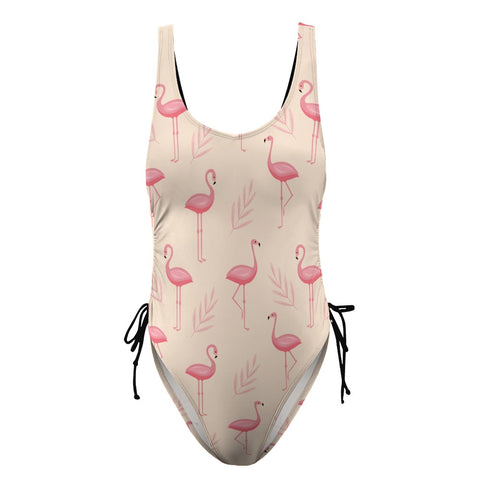 Flamingo-Women's-One-Piece-Swimsuit-Cream-Product-Front-View