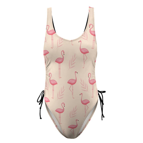 Flamingo-Women's-One-Piece-Swimsuit-Cream-Product-Front-View