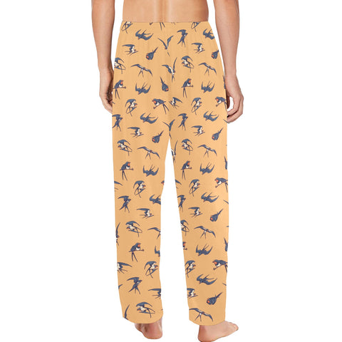Sparrow-Mens-Pajama-Yellow-Model-Back-View