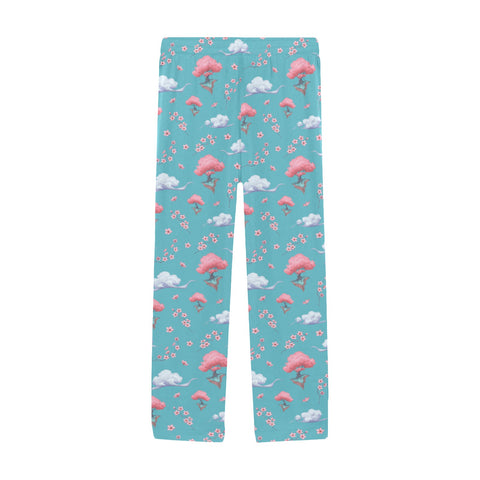 Sakura-Tree-Mens-Pajama-Turquoise-Front-View