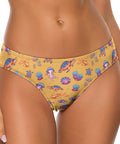 Sea-Life-Womens-Thong-Gold-Model-Front-View