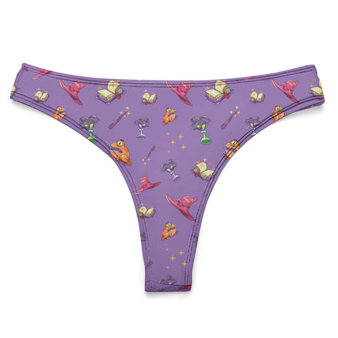 Spells-and-Potions-Women's-Thong-Light-Purple-Product-Front-View