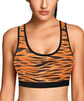 Animal-Print-Womens-Bralette-Tiger-Model-Front-View