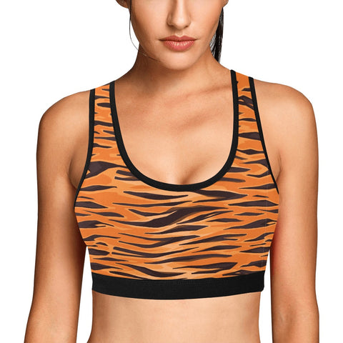 Animal-Print-Womens-Bralette-Tiger-Model-Front-View