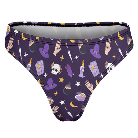 Witch-Core-Womens-Thong-Dark-Purple-Product-Back-View