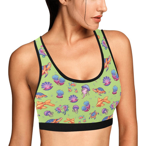 Sea-Life-Womens-Bralette-Lime-Green-Model-Side-View