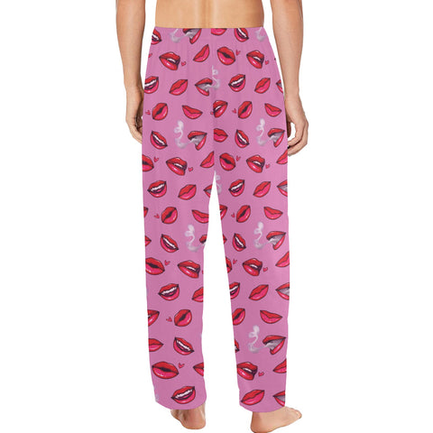 Fatal-Attraction-Mens-Pajama-Hot-Pink-Model-Back-View