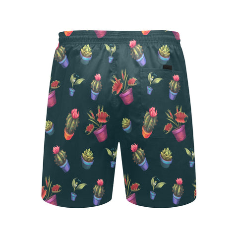 House-Plant-Mens-Swim-Trunks-Midngiht-Blue-Back-View