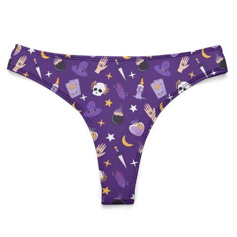 Witch-Core-Womens-Thong-Purple-Product-Front-View