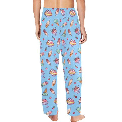 Banana-Split-Mens-Pajama-Sky-Blue-Model-Back-View