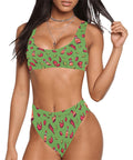 Spicy-Womens-Bikini-Set-Light-Green-Model-Front-View