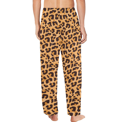 Animal-Print-Mens-Pajama-Leopard-Model-Back-View