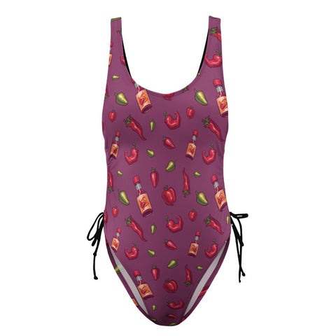 Spicy-Womens-One-Piece-Swimsuit-Magenta-Product-Front-View