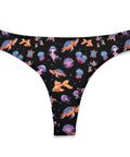 Sea-Life-Womens-Thong-Black-Product-Front-View