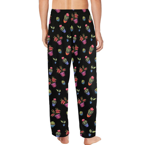 House-Plant-Mens-Pajama-Black-Model-Back-View