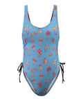 Mushroom-Womens-One-Piece-Swimsuit-Sky-Blue-Product-Front-View