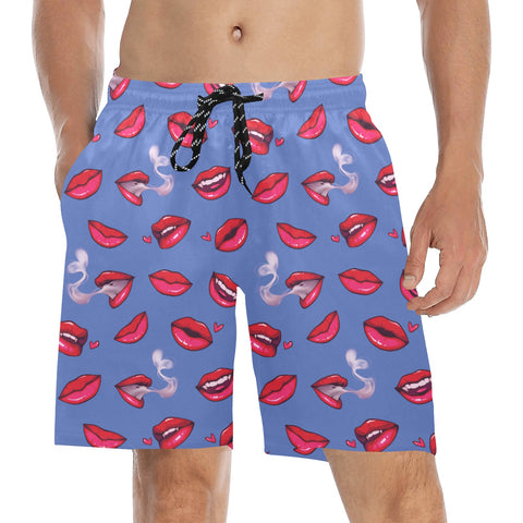 Fatal-Attraction-Mens-Swim-Trunks-Blueberry-Model-Front-View