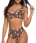 Sunflower-Womens-Bikini-Set-Dark-Purple-Model-Front-View