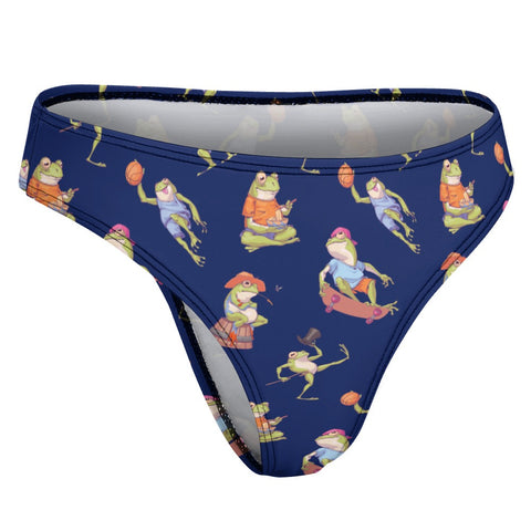 Frogs Doing Things Women's Thong