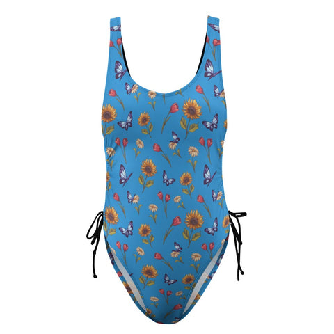 Summer-Garden-Womens-One-Piece-Swimsuit-Blue-Product-Front-View