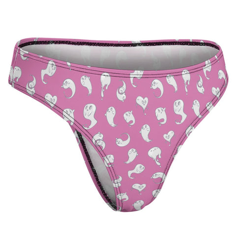 Retro-Ghost-Womens-Thong-Pink-Product-Side-View