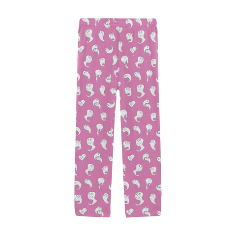 Retro-Ghost-Mens-Pajama-Magenta-Front-View