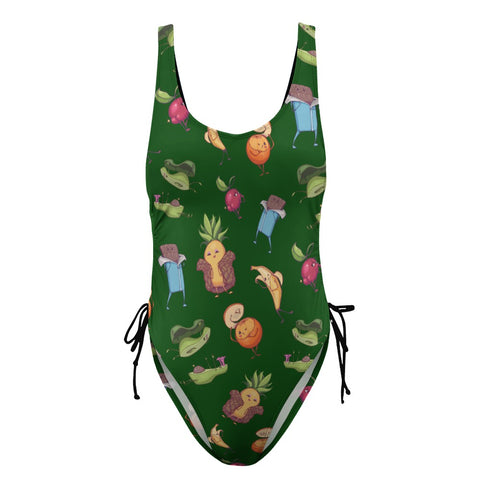Flirty-Fruit-Women's-One-Piece-Swimsuit-Forest-Product-Front-View