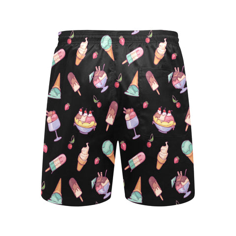 Banana-Split-Men's-Swim-Trunks-Black-Back-View