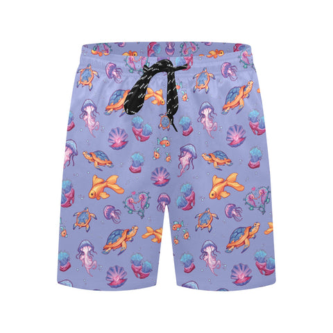 Sea-Life-Mens-Swim-Trunks-Lavender-Front-View