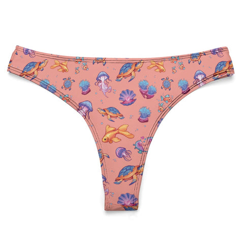 Sea-Life-Womens-Thong-Coral-Product-Front-View