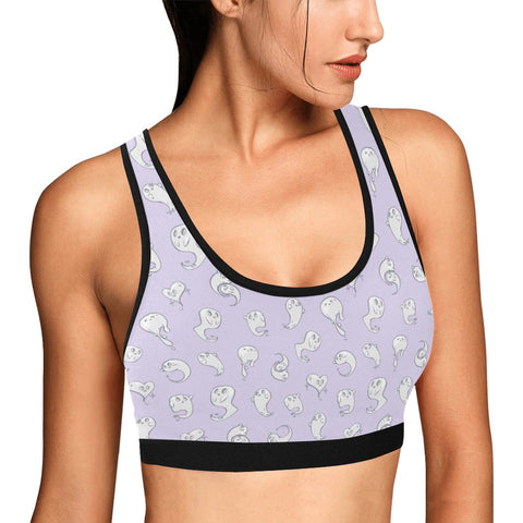 Retro-Ghost-Womens-Bralette-Lavender-Model-Side-View
