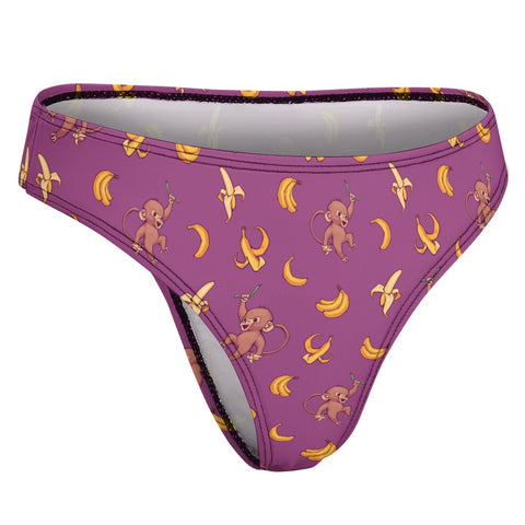 Baby-Monkey-Women's-Thong-Magenta-Product-Side-View