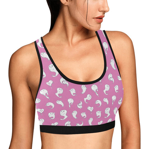 Retro-Ghost-Womens-Bralette-Magenta-Model-Side-View