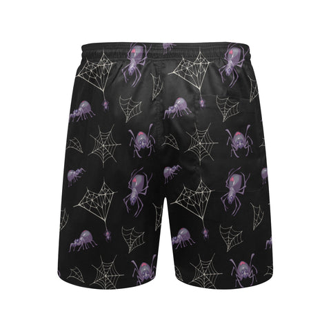 Black-Widow-Men's-Swim-Trunks-Black-Fornt-View
