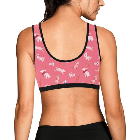 Bunny-Womens-Bralette-Coral-Model-Back-View