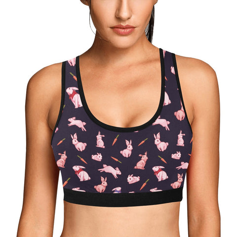 Bunny-Womens-Bralette-Black-Model-Front-View