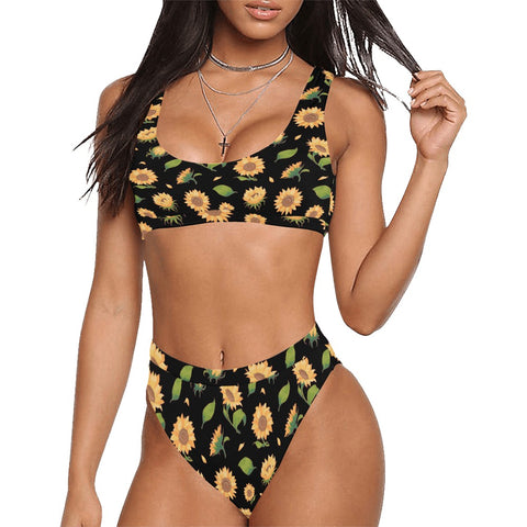 Sunflower-Womens-Bikini-Set-Black-Model-Front-View