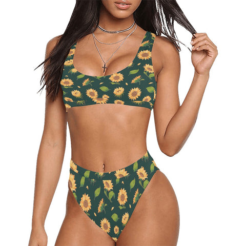 Sunflower-Womens-Bikini-Set-Dark-Green-Model-Front-View