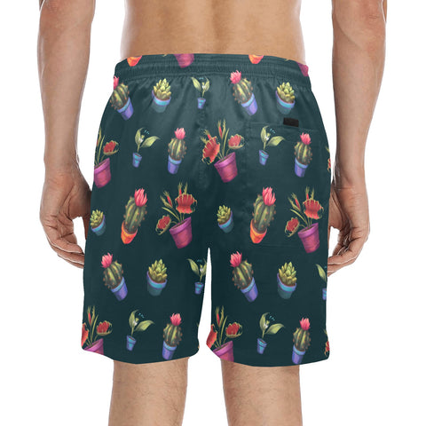 House-Plant-Mens-Swim-Trunks-Midngiht-Blue-Model-Back-View