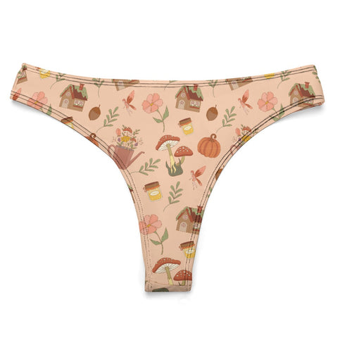Cottage-Core-Womens-Thong-Peach-Product-Front-View