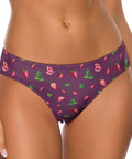 Strawberry-Women's-Thong-Plum-Model-Front-View